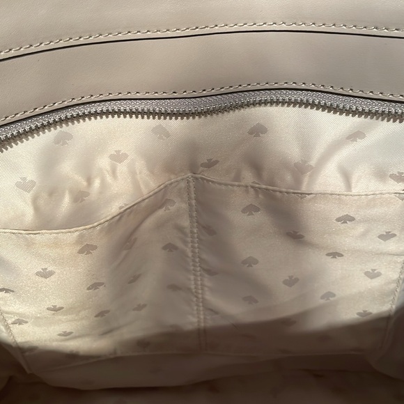 Kate Spade Janie Grayish Taupe Smooth Leather Tote EUC - Picture 10 of 13